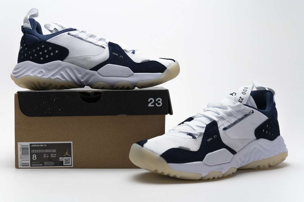 Jordan Delta SP White Dark Blue Running Shoes